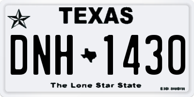 TX license plate DNH1430