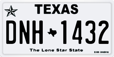 TX license plate DNH1432