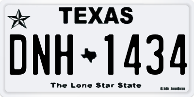 TX license plate DNH1434