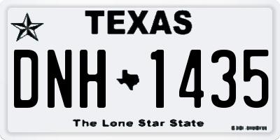 TX license plate DNH1435