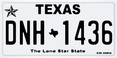 TX license plate DNH1436