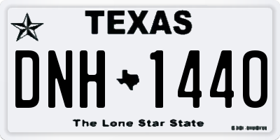 TX license plate DNH1440