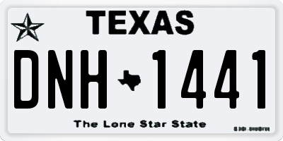 TX license plate DNH1441