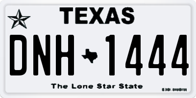 TX license plate DNH1444