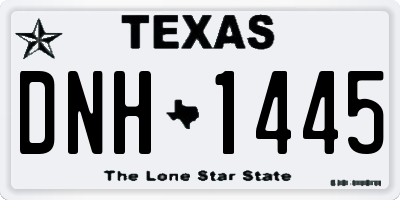 TX license plate DNH1445