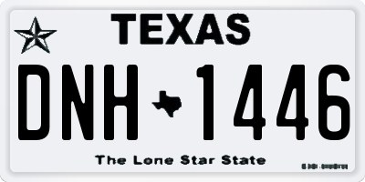 TX license plate DNH1446