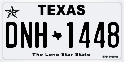 TX license plate DNH1448