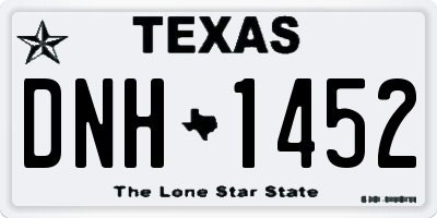 TX license plate DNH1452