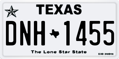 TX license plate DNH1455