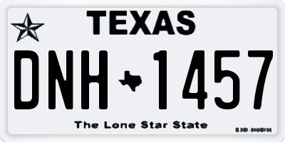 TX license plate DNH1457