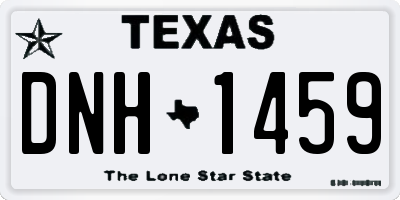 TX license plate DNH1459