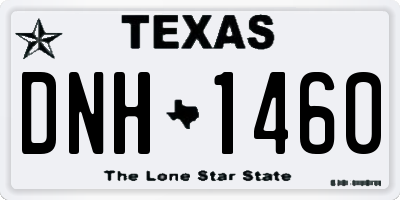 TX license plate DNH1460