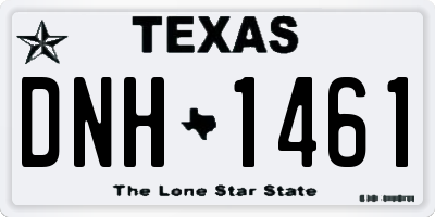 TX license plate DNH1461