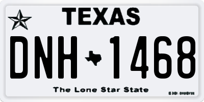 TX license plate DNH1468