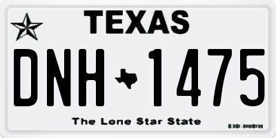 TX license plate DNH1475