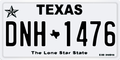 TX license plate DNH1476