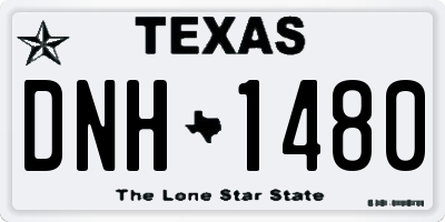 TX license plate DNH1480