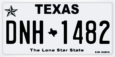 TX license plate DNH1482