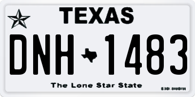 TX license plate DNH1483