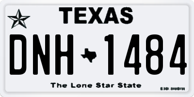 TX license plate DNH1484
