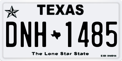 TX license plate DNH1485