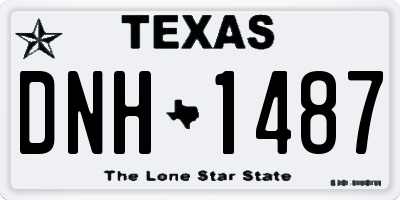 TX license plate DNH1487
