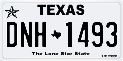 TX license plate DNH1493