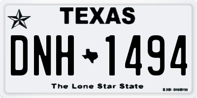 TX license plate DNH1494