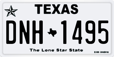 TX license plate DNH1495