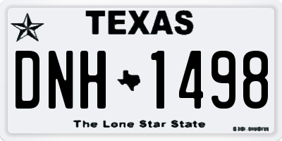 TX license plate DNH1498