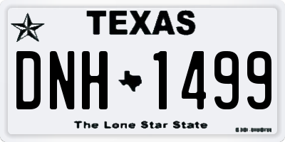 TX license plate DNH1499