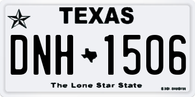 TX license plate DNH1506