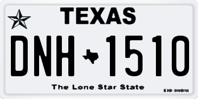 TX license plate DNH1510