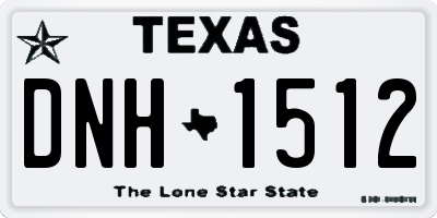 TX license plate DNH1512
