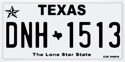 TX license plate DNH1513