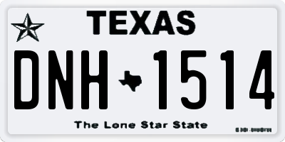 TX license plate DNH1514