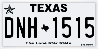 TX license plate DNH1515