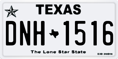 TX license plate DNH1516