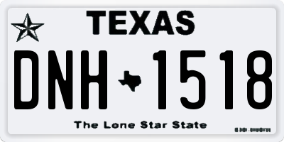 TX license plate DNH1518