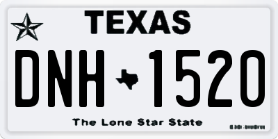 TX license plate DNH1520