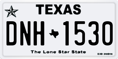 TX license plate DNH1530