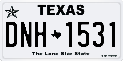 TX license plate DNH1531