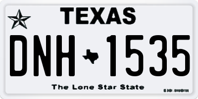 TX license plate DNH1535