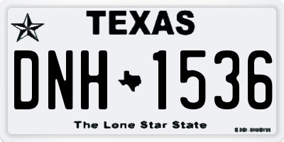 TX license plate DNH1536