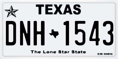 TX license plate DNH1543