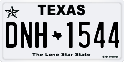 TX license plate DNH1544