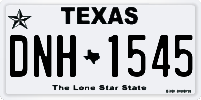 TX license plate DNH1545