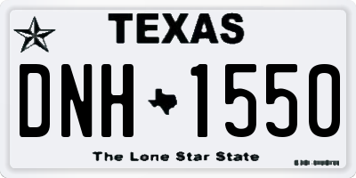 TX license plate DNH1550