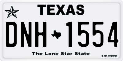TX license plate DNH1554
