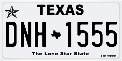 TX license plate DNH1555